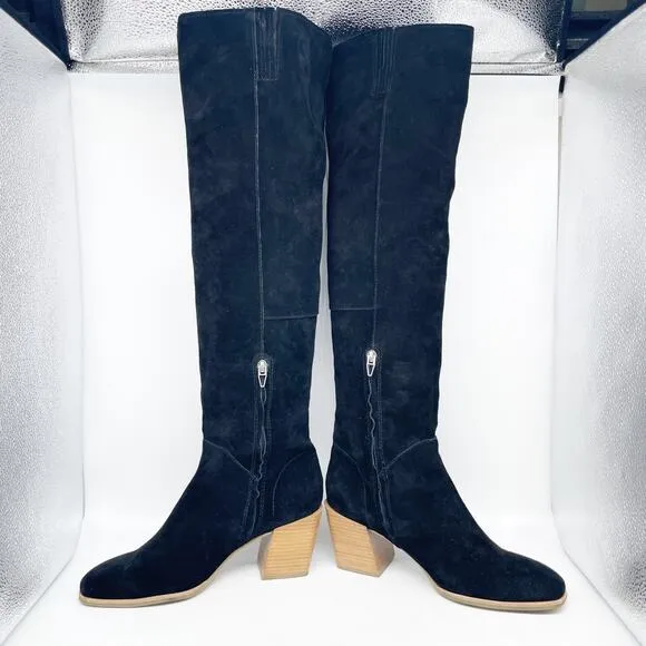 Treasure &amp; Bond Women's Dylan Lea Tall Boots Black Suede Size 10M