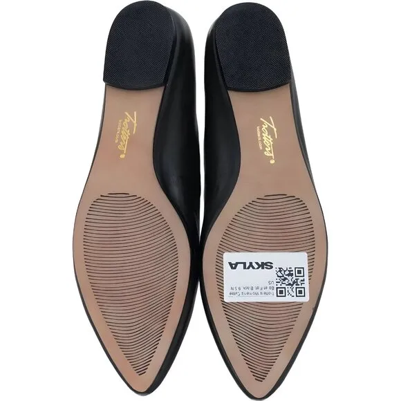 Trotters Estee Women’s Black Ballet Flats, Narrow Size 9.5