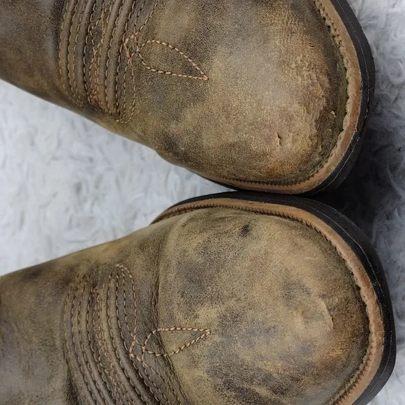 TWISTED X  Brown Leather Fancy Stitched Almond Toe Western Performance Boot