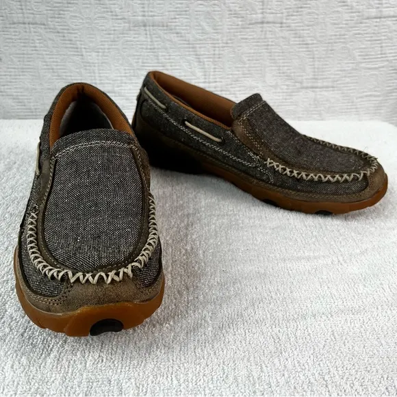 Twisted X Womens 9 Shoe Driving Mocs TWX Eco Casual Fabric Loafers Slip On Shoes