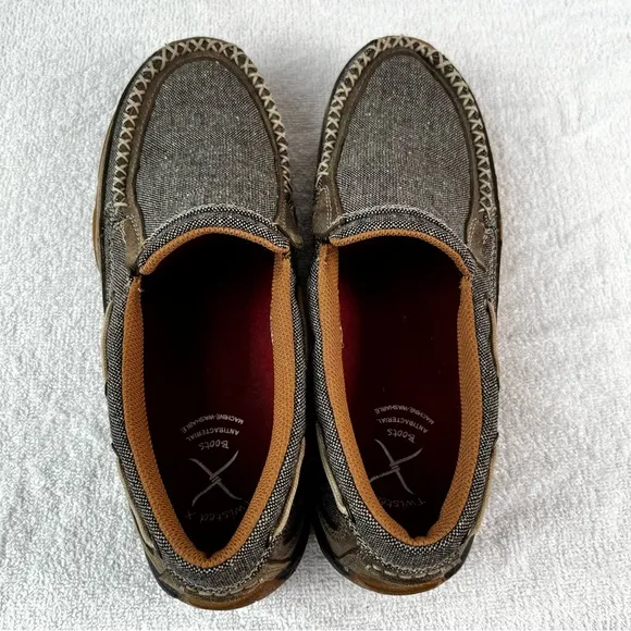 Twisted X Womens 9 Shoe Driving Mocs TWX Eco Casual Fabric Loafers Slip On Shoes
