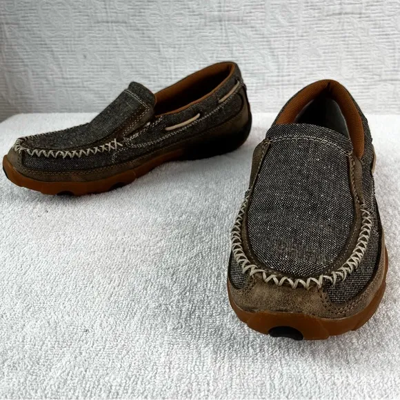 Twisted X Womens 9 Shoe Driving Mocs TWX Eco Casual Fabric Loafers Slip On Shoes