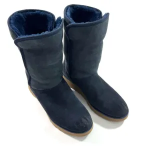 Ugg Amie Wedge Boots Suede Blue