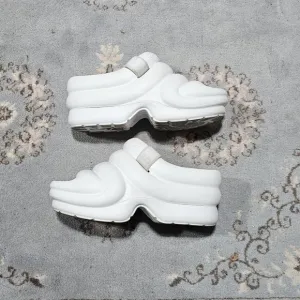 UGG Aww Yeah Bright White  Platform Slingback Sandals 1136762 Women's Size 12
