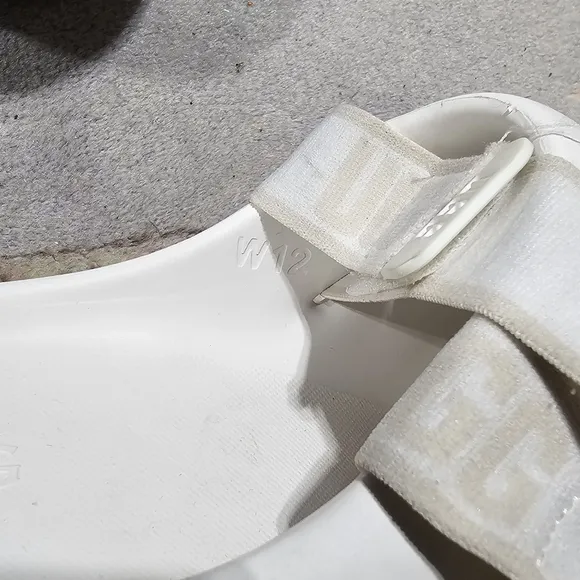 UGG Aww Yeah Bright White  Platform Slingback Sandals 1136762 Women's Size 12