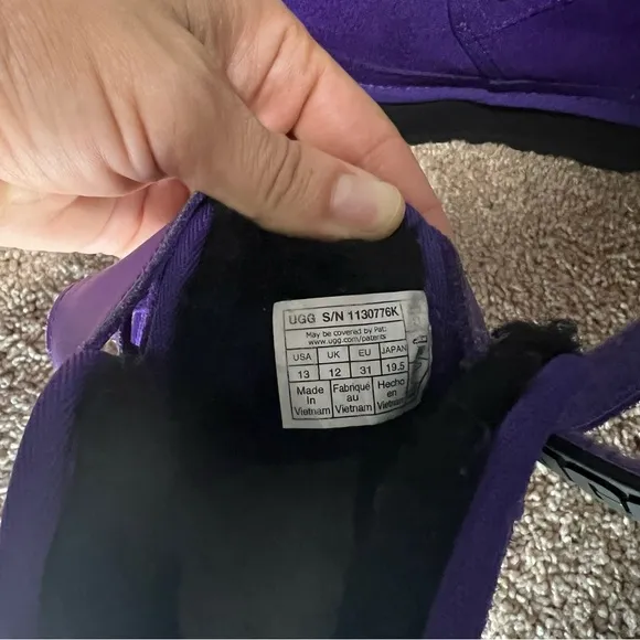 UGG boots Neumel Platform Purple Size 13