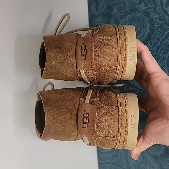 UGG Chestnut Brown Suede Leather Ankle Boots Shoes Men's 9