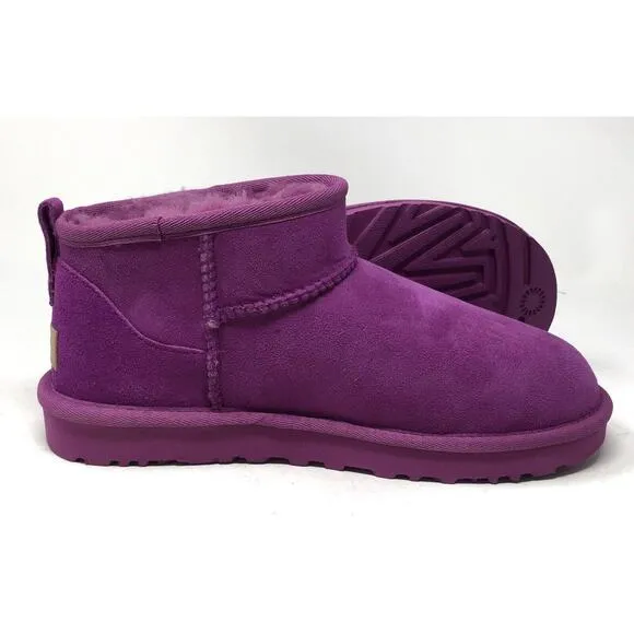 UGG Classic Ultra Mini Boots Mangosteen Women Boots NIB Size 8M Authentic