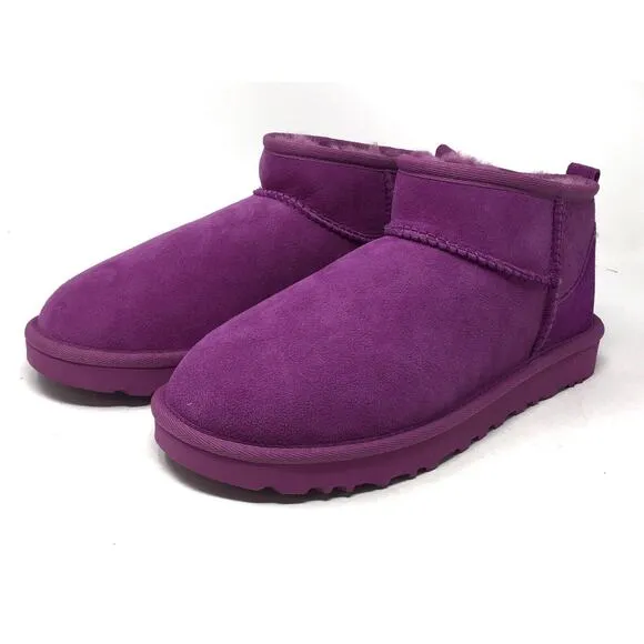 UGG Classic Ultra Mini Boots Mangosteen Women Boots NIB Size 8M Authentic