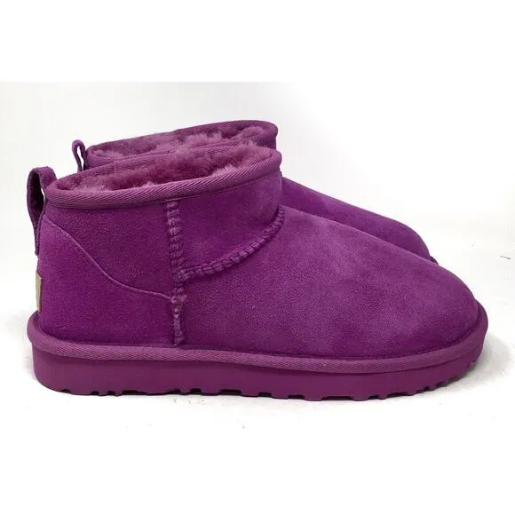 UGG Classic Ultra Mini Boots Mangosteen Women Boots NIB Size 8M Authentic