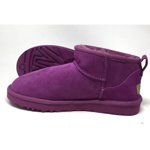 UGG Classic Ultra Mini Boots Mangosteen Women Boots NIB Size 8M Authentic