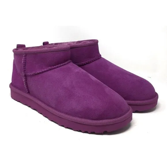 UGG Classic Ultra Mini Boots Mangosteen Women Boots NIB Size 8M Authentic