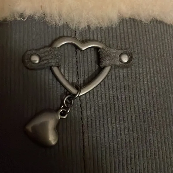 UGG gray boots with hearts