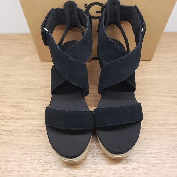 UGG Ileana Ankle Black and Tan Women's Sandals