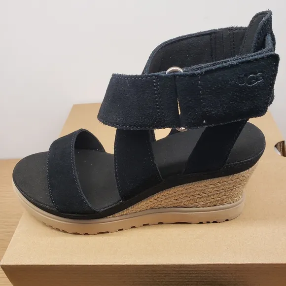 UGG Ileana Ankle Black and Tan Women's Sandals