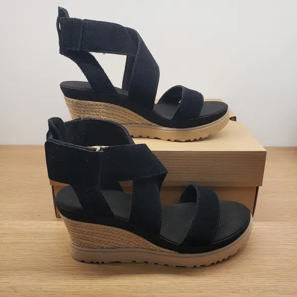 UGG Ileana Ankle Black and Tan Women's Sandals