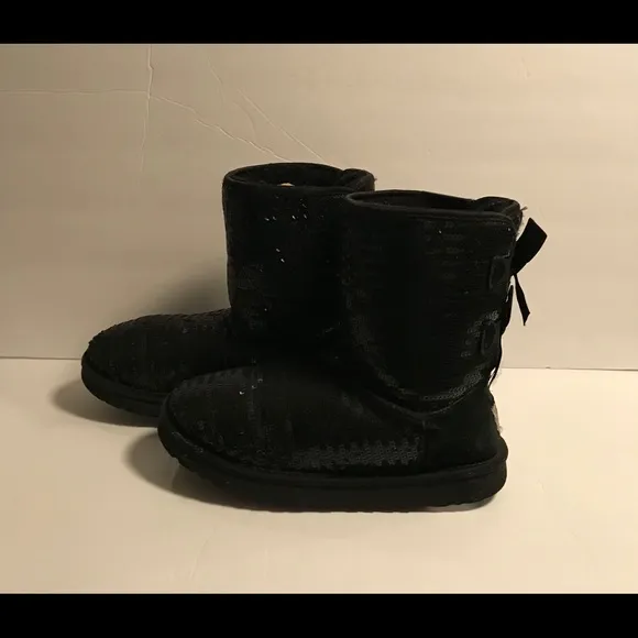 UGG Kids Black bedazzle Boots