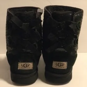 UGG Kids Black bedazzle Boots