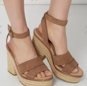 Ugg Leather Carine Espadrille Platform Sandal