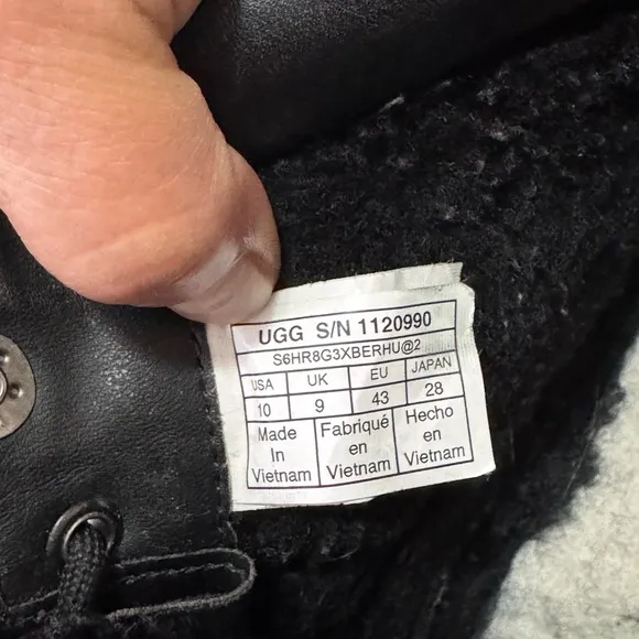 UGG Men's Black Leather Boots