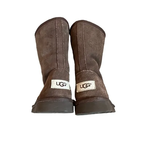 Ugg Youth size 12 Sunset boots with Zipper Brown Burnt Cedar