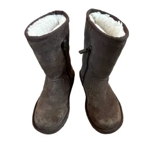 Ugg Youth size 12 Sunset boots with Zipper Brown Burnt Cedar