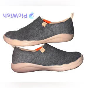 UIN Toledo II Wool Loafers Womens 9.5 Gray Slip On Sneakers Shoes Comfort Travel