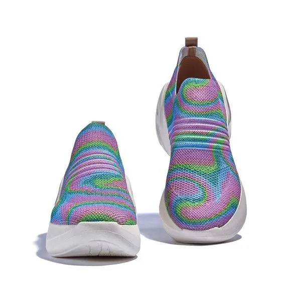 UIN Women's Walking Shoes Casual Chunky Sneaker (Colorful Chameleon Zaragoza II)