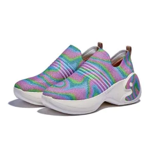 UIN Women's Walking Shoes Casual Chunky Sneaker (Colorful Chameleon Zaragoza II)
