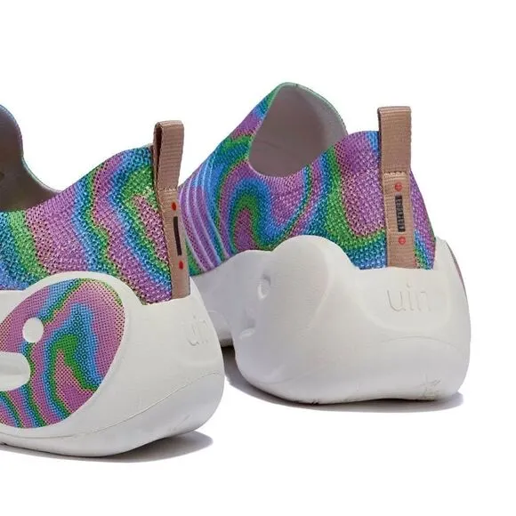 UIN Women's Walking Shoes Casual Chunky Sneaker (Colorful Chameleon Zaragoza II)