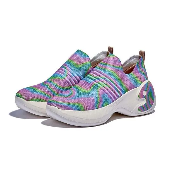 UIN Women's Walking Shoes Casual Chunky Sneaker (Colorful Chameleon Zaragoza II)