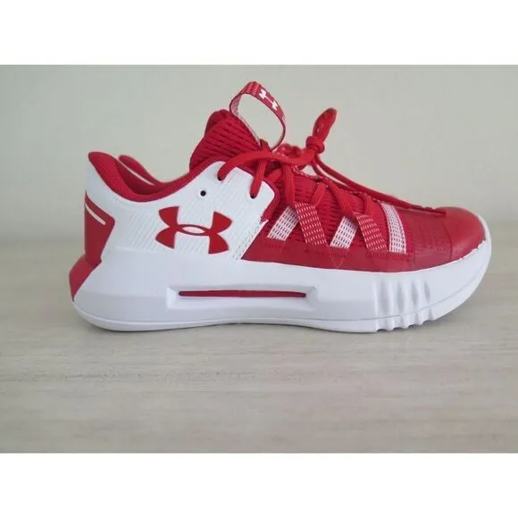 Under Armour 3021377 600 Women's Sz 5 Red/White Block City 2.0 Volleyball Shoes