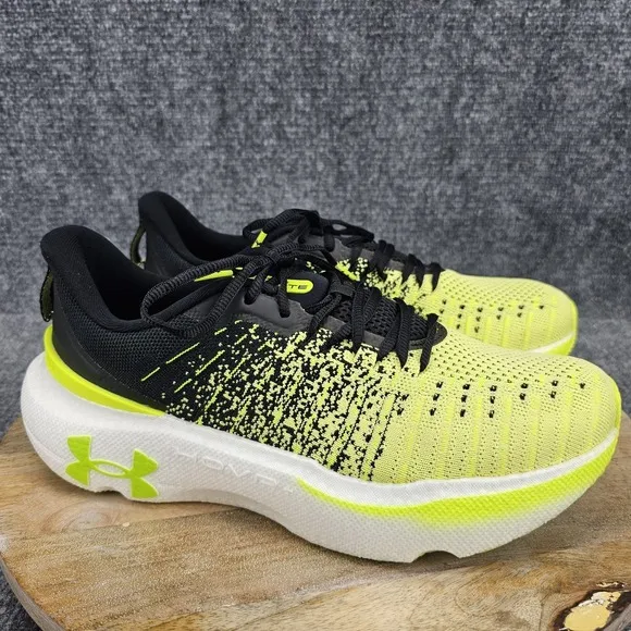 Under Armour Infinite Elite Mens Size 11 Black Yellow Running Shoes 3027189-002