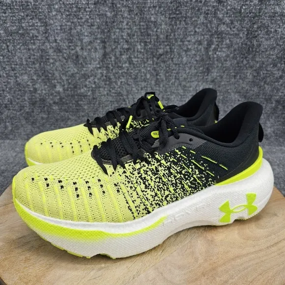 Under Armour Infinite Elite Mens Size 11 Black Yellow Running Shoes 3027189-002