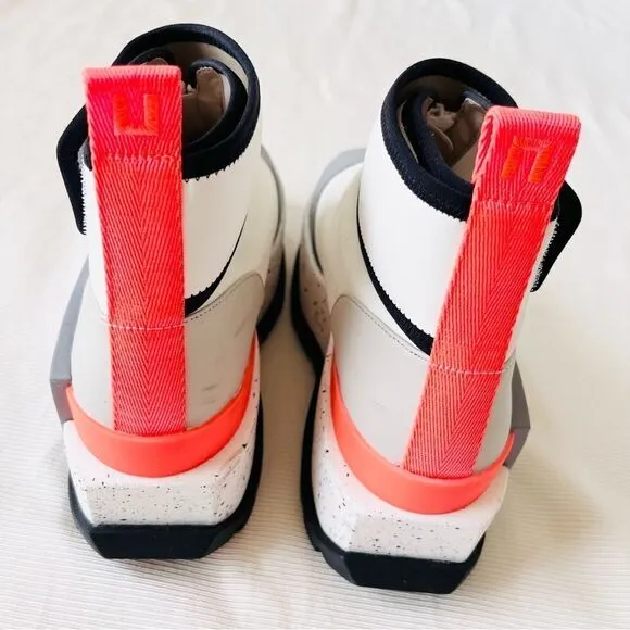 United Nude Sneakers Boots Ankle Wrap Zip Platform Used White Shoe Sz 38 US 7.5
