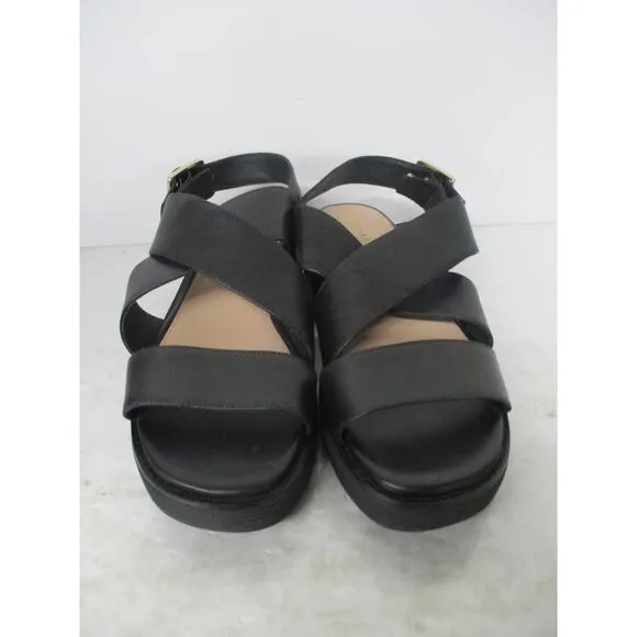 USED Cole Haan Women's Originalgrand Platform Sandals Sandals,Black-Size 7.5