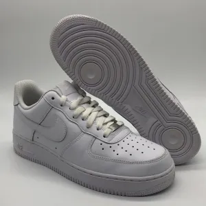 USED Mens Nike Air Force 1 Low '07 Triple White Casual Sneaker CW2288-111 No Box