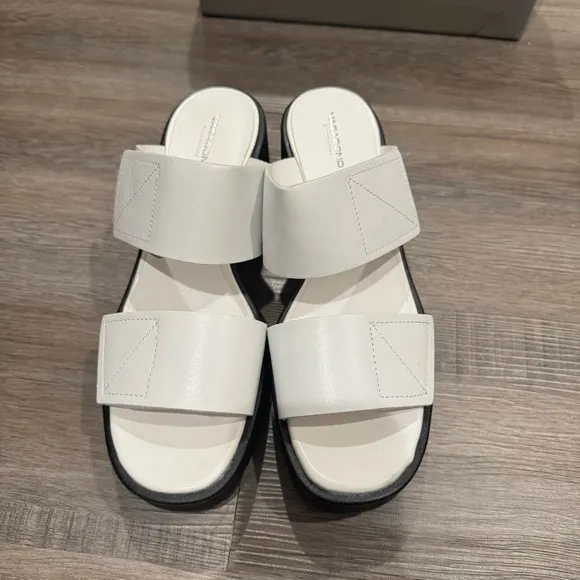 Vagabond Dioon Platform White Leather Heeled Sandals