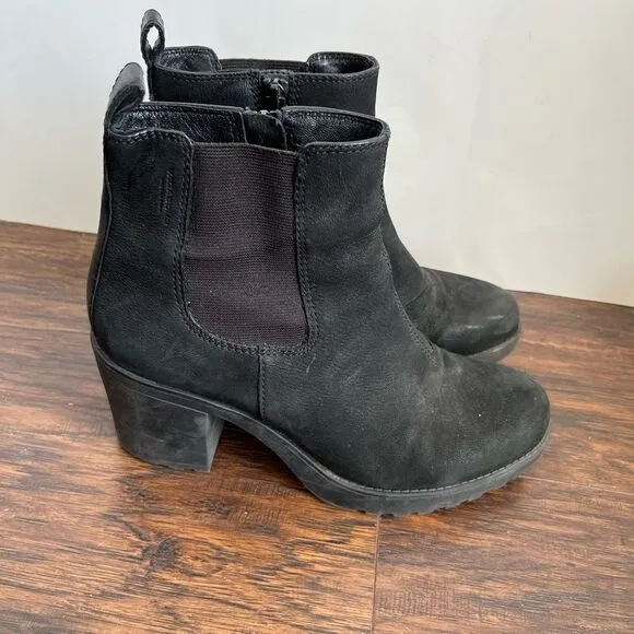 Vagabond Grace Leather Heel Side Zipper Chelsea Boots