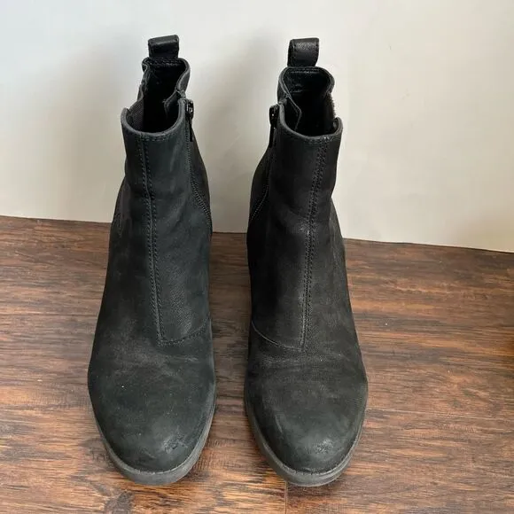 Vagabond Grace Leather Heel Side Zipper Chelsea Boots