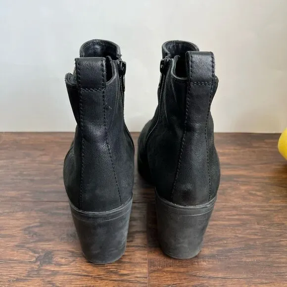 Vagabond Grace Leather Heel Side Zipper Chelsea Boots
