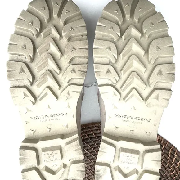 Vagabond Womens Shoes Loafers Sand Cosmo 2.0 Leather Lug Sole Size 10