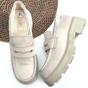 Vagabond Womens Shoes Loafers Sand Cosmo 2.0 Leather Lug Sole Size 10