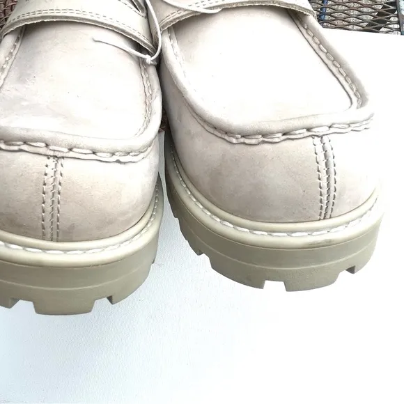 Vagabond Womens Shoes Loafers Sand Cosmo 2.0 Leather Lug Sole Size 10