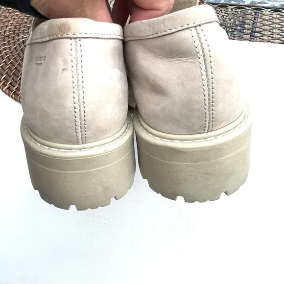 Vagabond Womens Shoes Loafers Sand Cosmo 2.0 Leather Lug Sole Size 10