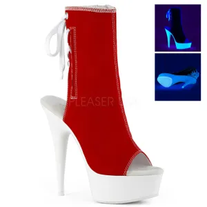 Valentine's Day Platform Lace Up High Heel Ankle Boots