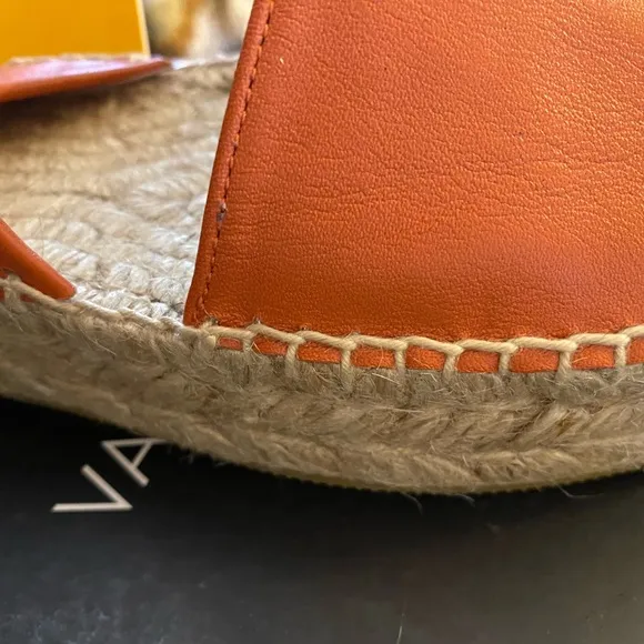 VALENTINO BY MARIO VALENTINO Clavesli Leather Sling-Back Espadrille Sandals 40
