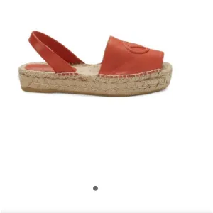 VALENTINO BY MARIO VALENTINO Clavesli Leather Sling-Back Espadrille Sandals 40