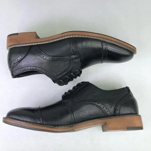 Vance Co Warren Black Oxford Dress Shoes