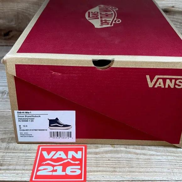Vans Men’s Sk8-Hi MTE Dress Blues Nubuck Shoes: VN0A5HZYA07: